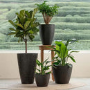 LA JOLIE MUSE 20inch Tall Black Planters Set of 2,Large Planters for Outdoor Plants,Flower Containers for Front Porch, Honeycomb by CozyNest Decor