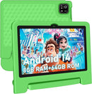 Tablet for Kids, 10.1 inch IPS HD Touchscreen Android 14 64 GB Storage, 8GB RAM, Octa Core Kids Tablet, Parental Controls, 12-hr Battery, WiFi, GPS - Green by TinyTreasures Baby Boutique