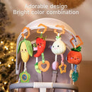 TUMAMA Hanging Baby Toys, 4 Pack Vegetable Crib Stroller Baby Gym Mobile Plush Toys, Early Baby Cognitive Sensory Hanging Rattle Toys with Teether. Suitable for Babies 0, 3, 6, 9, 12 Months by TinyTreasures Baby Boutique