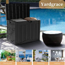 50 Gallon Heavy Duty Outdoor Deck Box with Lockable Lid, All Weather Waterproof Storage for Patio Cushions, Pool Toys, Garden Tools - Rust-Proof Resin Design (Black) by GreenHaven Gardens