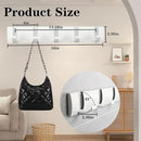 Folding Coat Hooks, Wall Mounted Coat Rack with 5 Retractable Hooks, Heavy Duty Towel Rack for Bathroom Wall Hook for Hanging Clothes Bathrobe, Stainless Steel Coat Hanger for Entryway(White) by CozyNest Decor