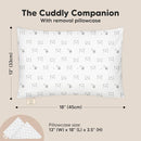 Toddler Pillow with Pillowcase - 13x18 My Little Cuddly Pillow, Viscose Derived From Bamboo Nursery Toddler Pillows for Sleeping,Kids Pillow,Small Travel Pillows, Mini Toddler Bed Pillow (Bumble Bear) by TinyTreasures Baby Boutique