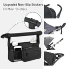 Momcozy Universal Stroller Organizer with Insulated Cup Holder Detachable Phone Bag & Shoulder Strap, Fits for Stroller like Uppababy, Baby Jogger, Britax, BOB, Umbrella and Pet Stroller by TinyTreasures Baby Boutique