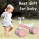 Baby Balance Bike Toys for 12-36 Months Kids Toy Boy and Girls Gifts Toddler Best First Birthday Gift Children Walker No Pedal Infant 4 Wheels Bicycle (Classic, Pink) by TinyTreasures Baby Boutique