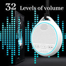 White Noise Sound Machine with 25 Soothing Natural Sounds Rechargeable Battery Portable for Travel 32 Volume Levels 5 Timers Compact Size for Baby Kids Adults Sleeping (White-Upgrade) by TinyTreasures Baby Boutique