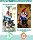 Solar Garden Gnome Statues Resin Gnome Figurines Sitting on Rocking Chair Outdoor Telescope Gnome Gifts for Yard, Patio Decor Gift by GreenHaven Gardens