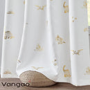 Vangao Kids Curtains White Drapes Dinosaur Curtains for Boys Kids Nursery Girls Room Golden Dino Foil Print Light Filtering Grommet Top Window Drapes 84 Inches Length 2 Panels by TinyTreasures Baby Boutique