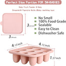 WAJIAYON Baby Food Freezer Tray Silicone Nibble Freezer Tray,Baby Fruit Food Feeder Teether,Breastmilk Popsicle Mold,Babies Breast Milk Teether Pop Maker Maker for Homemade Infant Meals-Pink by TinyTreasures Baby Boutique