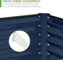 Best Choice Products 8x4x2ft Outdoor Metal Raised Garden Bed, Deep Root Planter Box for Vegetables, Flowers, Herbs, and Succulents w/ 478 Gallon Capacity - Navy by GreenHaven Gardens