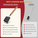 Grill Brush BBQ Cleaner Brush - Barbecue Brush for Outdoor Grill with 1 PCS Replacement Cleaning Head, Grill Cleaning Brush Bristle Free with Stainless Steel Scraper & Wooden Handle for Most Grate by GreenHaven Gardens