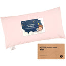 Toddler Pillow with Pillowcase - 10x18 My Little Dreamy Kids Travel Bed Pillows for Sleeping, Organic Cotton Small Pillowcase, Soft & Breathable, Machine Washable, Toddlers 2-5 Years Old (Mist Pink) by TinyTreasures Baby Boutique