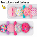 Sumobaby Infant Baby Musical Stuffed Animal Activity Soft Toys with Multi-Sensory Crinkle, Rattle and Textures, for Tummy Time Newborn 0-3-6-12 Months Girls, Caterpillar, Pink by TinyTreasures Baby Boutique