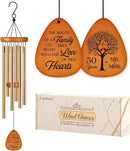 50th Wedding Anniversary Wind Chime, Happy 50th Anniversary Romantic Gifts for Couple, Parents, Wife, Husband, Friends, Golden Anniversarys Keepsake Gifts Ideas by CozyNest Decor