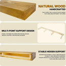Floating Shelves 3 inch Thick for Wall Set of 2,Solid Pine Wood Wall Mount Shelf for Kitchen Living Room Bedroom Bathroom,8" D x 36" L x 3" H-Gold Oak by CozyNest Decor