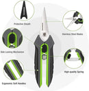 WORKPRO Garden Pruning Shears 2 Pack, 8" Bypass Pruning Shears and 6.25" Straight Garden Scissors, Premium Plant Shears, Garden Clippers Hand Tools for Cutting Flowers, Trimming Plants, Picking Fruits by GreenHaven Gardens