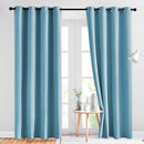 NICETOWN Blackout Curtains Panels for Window - Window Treatment Thermal Insulated Grommet Blackout Drapes for Bedroom (Teal Blue=Light Blue, Double Panels, 52 by 84 Inch) by TinyTreasures Baby Boutique