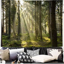 Onivein Forest Tapestry Nature Sunlight Streaming Through Green Trees Wall Hanging for Bedroom Living Room Office Decor 90 x 70 Inches by CozyNest Decor