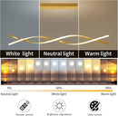 Modern Ceiling Pendant Light, with Remote Control Dimmable 3 Color Mode & Brightness Ceiling Lamp, Anti-Flicker Dining Light Fixture for Kitchen, Dining Room (Gold, 39IN) by CozyNest Decor