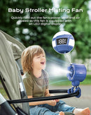 6000mAh Misting Fan for Stroller, 3 Speeds Portable Clip Fan with Intermittent/Continuous Spray, 14H Cooling, Detachable Mount, Timer & Night Light for Baby (100ML Water Tank)-Darblue by TinyTreasures Baby Boutique