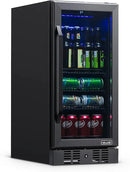 Newair 24" Wine and Beverage Refrigerator 20 Bottle and 70 Can Capacity, Built-in or Freestanding Cooler, Dual Zone Fridge in Stainless Steel with Splitshelf by CozyNest Decor