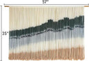 IOWER Large Macrame Wall Hanging Dip Dye Craftsmanship Fiber Yarn Wall Art Boho Wall Decor Home Decor 57''W x 35''L by CozyNest Decor