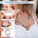 XSEINO About 1200pcs 6mm Crackle Glass Beads Bracelet Making Kit,24 Style Crack Sunshine Yellow Series Colorful Crystal Beads for Jewelry Bracelet Making,DIY Crafts,Friendship Bracelets,Necklaces by TinyTreasures Baby Boutique