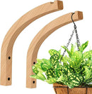 FGSAEOR Plant Hanger, Wall Planters for Indoor Plants, Wooden Wall Mounted Hanging Plant Hooks, Basket Hooks for Lanterns, Flower Bracket, Wind Chimes, Decoration (2-Pack,8-Inch) by GreenHaven Gardens