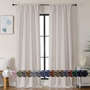Simplebrand Ava Natural Blackout Curtains for Bedroom 90 Inches Long 2 Panels Set, Solid Privacy Energy Saving Living Room Window Treatment Curtains Blackout Drapes, W40 x L90 Inch, Natural by TinyTreasures Baby Boutique