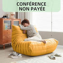 Modern Living Room Chair, Big Bean Bag Adult Floor Sofa, Togo Recliner Memory Foam Lazy Couch Suitable Balcony for Fireside Chair (Green) by CozyNest Decor
