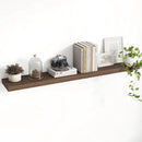 48 Inch Floating Shelves, 8 Inch Deep Floating Shelves for Wall, Hanging Shelf with Invisible Brackets, Deep Shelves for Bathroom, Bedroom, Living Room, Walnut, Set of 1 by CozyNest Decor
