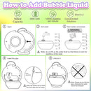Bubble Machine for Kids Toddlers, Automatic Rechargeable Bubble Machine, 12000+ Bubbles Per Minute, Rotating 90°/360° Oscillating Electric Bubble Maker Outdoor Toys for Ages 3-5 by TinyTreasures Baby Boutique