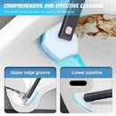 squish 2 Kit Disposable Toilet Brush with 32 Refills, Toilet Bowl Toilet Brush and Holder, Wall Mounted Toilet Brush with No Drilling Adhesive for Toilet Cleaning by CozyNest Decor