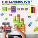 Magnetic Blocks World Building Blocks Edition, STEM Educational Montessori Sensory Learning Toddlers Toys for 3 4 5 Year Old Boys Girls, Number Games 1-10, Birthday Gifts for 3-5 4-8 Year Old Kids by TinyTreasures Baby Boutique