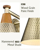 FEMILA Vanity Lights, 4-Lights Bathroom Light Fixtures Over Mirror, Antique Brass Wall Sconces Lamp with Hammered Metal Shade Finish, 4FG59B-4W BG by CozyNest Decor