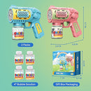 EagleStone Bubble Gun Toys for 3+ Year Old Kids Boys Girls, 2 Pack Automatic Bubble Machine with Bubble Solution, Summer Outdoor Kids Toys for Ages 3-4,4-6,5-7, Birthday Gifts for 3 4 5 6 7 8 Year Old by TinyTreasures Baby Boutique