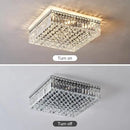 12-Lights Black Crystal Flush Mount Ceiling Light Fixtures,Elegant Crystal Chandelier Pendant Ceiling Lamp for Bedroom,Living Room,Dining Room,Hallway H5.9 x W20 x L20 (Bulb Not Included)Square by CozyNest Decor