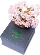 Natural Rose Quartz Tree Large,14" Chakra Crystal Tree(1,251 Gemstone Count) w/Lucky Coins Chain Healing Properties - Bonsai Feng Shui Money Tree for Love Self Care Home Office Decoration by GreenHaven Gardens