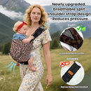 Baby Sling Carrier Adjustable Baby Sling 2025 Upgraded Toddler Sling Comfortable Baby Wrap Carriers Ergonomic-Designed, Travel Friendly Carrying 10-45 LbsLeopard by TinyTreasures Baby Boutique