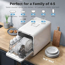 AIRMSEN Portable Countertop Dishwasher with 5L Water Tank, Mini Dishwasher with 14.6” Narrow & 20.1“ Deep Design, 9 Programs, 24H Delay Start & 360° Dual Spray, No Hookup Needed, C01, White by TinyTreasures Baby Boutique