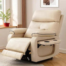 Dual Motor Power Lift Recliner Chair for Adult & Elderly, Infinite Position Lay Flat Lift Chair with Heat & Massage, Cup Holder, Lumbar Pillow, Wireless Charger, USB Ports, Leather (Beige) by CozyNest Decor