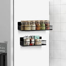 Magnetic Storage Basket, Magnetic Shelf for Fridge,Magnetic Spice Rack Wire Mesh Magnetic Organizer Holder Accessories for Office Kitchen Classroom Storage, Black-Short, Large x1&Small x1 Set of 2 by CozyNest Decor