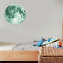 Quanhaigou Glow in The Dark Wall or Ceiling Moon Stickers – Green Luminous Big Moon Wall Stickers DIY Decor for Kid Room by CozyNest Decor