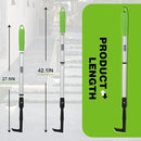 Adjustable Crack Weeder with 42.1IN Long Handle, L-Shaped Blade Serrated Edges for Digging Roots,Cutting Weeds,Removing Moss Between Driveway and Sidewalk Cracks by GreenHaven Gardens
