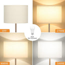 Ambimall 60'' Modern Floor Lamp with Shade, Tall Lamps for Living Room, Bedroom, Office, Dining Room, Beige Shade with Brown Pole(Without Bulb) by CozyNest Decor