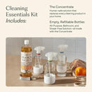 Branch Basics Cleaning Essentials Kit in Glass: All Purpose Cleaner and Bathroom Cleaner - Concentrate (33.8 Oz) + Glass Spray Bottles for Cleaning (16 Oz) Fragrance-Free by CozyNest Decor