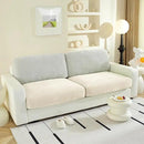 Individual Couch Cushion Covers, Stretch Sectional Couch Covers for L Shaped Sofa, Softer Chenille Sofa Covers for 2 Couch Cushions, Non-Slip Seat Slipcover Protector (2 Piece, Beige) by CozyNest Decor