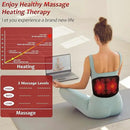 UTK Vibrating Far Infrared Heating Pad for Back Pain Relief, Hot to 159℉, Lower Back Massager Gift for Women Men, FSA-HSA Eligible, 3 Vibration, 16 Timers Auto-Off, 20 Jades, 35-55" Adjustable Size by CozyNest Decor