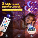 Unicorn Night Light for Girls, Unicorn Room Decor for Girls Bedroom, Star Projector, Remote+Dimmable Little Mermaid Toys, 360° Silent Rotation, Princess Night Light by TinyTreasures Baby Boutique