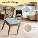 Non Slip Chair Cushions for Dining Chairs Set of 4 Kitchen Chair Cushions 18"x18"x3" Turfted Chair Pads Comfortable and Soft Seat Cushion with Ties, Aqua Blue by CozyNest Decor