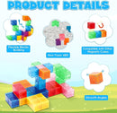 Magnetic Blocks, Magnetic Building Blocks for Toddlers 3+, Montessori Toys Preschool STEM Educational Sensory Magnet Tiles for Kids Boys and Girls Classroom Must Haves by TinyTreasures Baby Boutique
